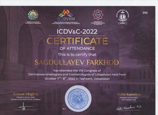 ICDV&C-2022 sertifikati