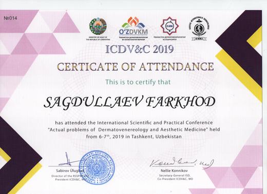 ICDV&C-2019 sertifikati